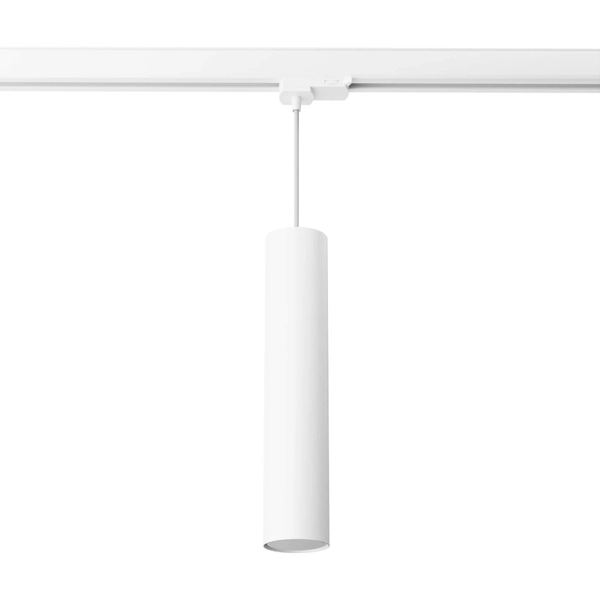 Lampa wisząca z żarówką LAGOS MYL.00005 do szyny 3-fazowej biały