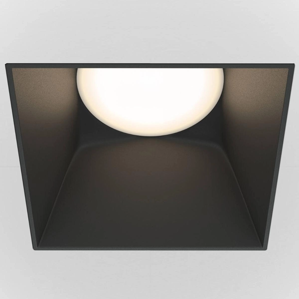 Wpuszczana lampa sufitowa Share DL051-01-GU10-SQ-WB czarna biała