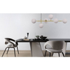 Modernistyczna lampa wisząca ALISA LP-005/6P WH Light Prestige metalowa oprawa szklane kule zwis złoty biały