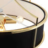 LAMPA wisząca Stanza Gold Nero M Orlicki Design okrągła OPRAWA w stylu klasycznym abażurowa czarna złota