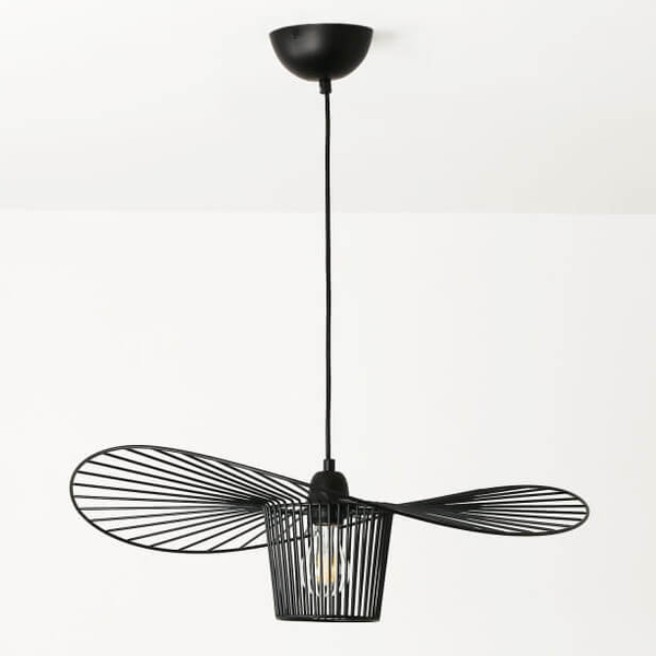 Zawieszana lampa Petti ABR-PETTI-70 Abruzzo falowana druciana czarna
