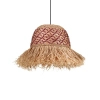 Rustykalna lampa wisząca FANLIZA LE45358 drewniana brązowa