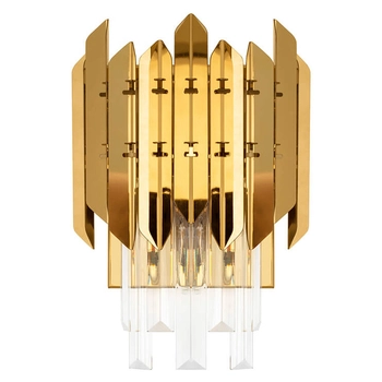 Pałacowa lampa ścienna Majestic MSE010100365 Moosee metalowa złota