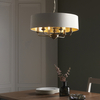 Lampa wisząca Highclere 98933 Endon na łańcuchu biała mosiądz