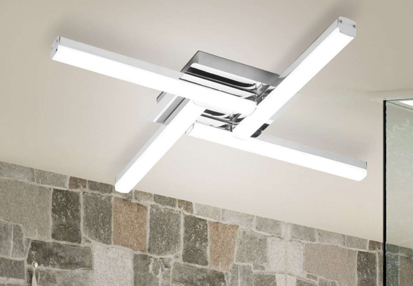 Plafon LAMPA sufitowa ANTONIA 5896 Rabalux kwadratowa OPRAWA do łazienki LED 24W 4000K listwy IP44 chrom