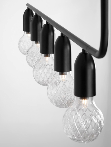 Wielopunktowa lampa wisząca BANI LE42716 przezroczysta czarna