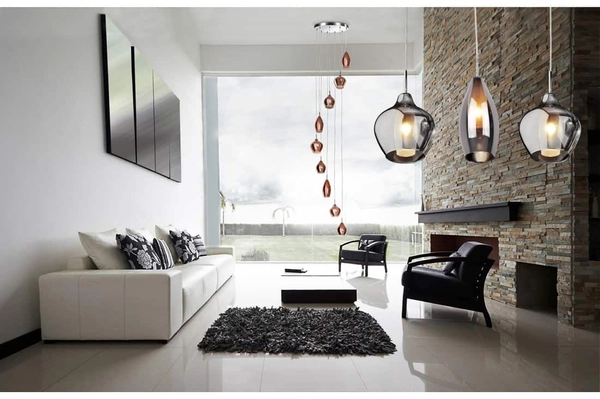 Kaskadowa lampa wisząca Amber Milano AZ4014 Azzardo mosiądz