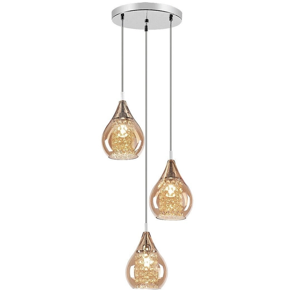 Glamour LAMPA wisząca CASSANDRA 6659 Rabalux szklany zwis kaskada bursztynowa