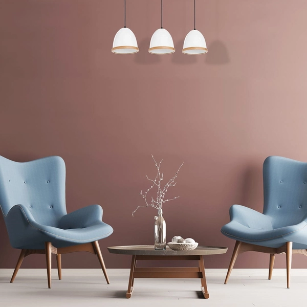 Skandynawska LAMPA wisząca STUDIO MLP8850 Milagro metalowa OPRAWA listwa ZWIS hygge biały drewno
