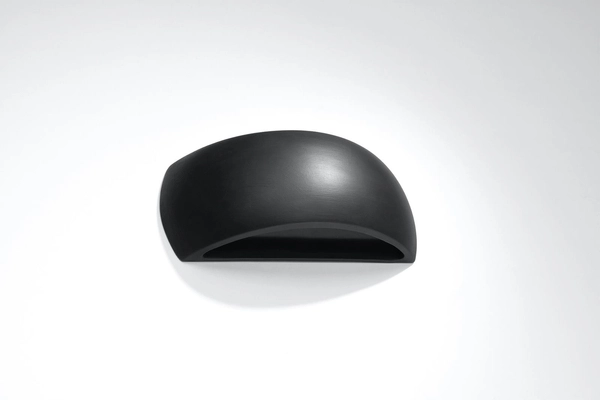 Kinkiet LAMPA ścienna SL.0876 ceramiczna OPRAWA półokrągła czarna