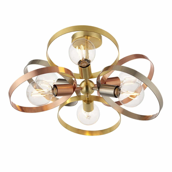 Lampa sufitowa do gabinetu Hoop 91935 Endon mosiądz miedziana nikiel