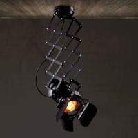 Reflektor LAMPA sufitowa CGRSCHARMONY COPEL studyjna OPRAWA na harmonijce nożycowa czarna