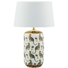 Ceramiczna lampa stołowa Tigris TIG422+PYR182 Dar Lighting pantera ecru