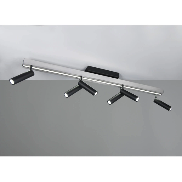 Lampa sufitowa ZENO 648310705 LED 18W+33W 2700-6500K tuby czarne srebrne