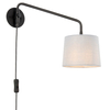 Regulowana lampa ścienna Carlson 79500 z abażurem czarny szary
