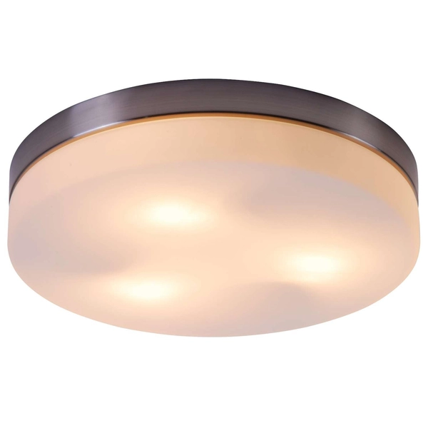 Plafon LAMPA sufitowa OPAL 48403 Globo okrągła OPRAWA nikiel biała