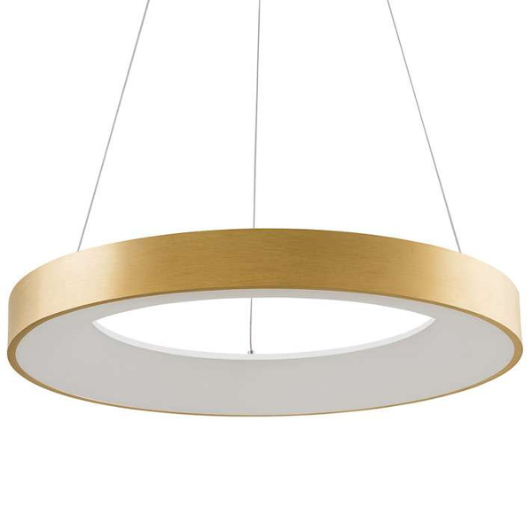 Okrągła LAMPA wisząca GIULIA 5304-850RP-GD-3 Italux metalowa OPRAWA zwis LED 24W 3000K pierścień ring złoty