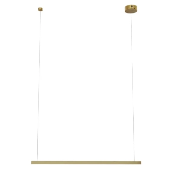 Ledowa lampa wisząca Trio P0475D prostokątna belka 12W złota
