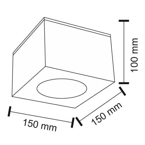 LAMPA sufitowa TAMBA 7061 Shilo kwadratowa OPRAWA metalowa downlight kostka cube biała