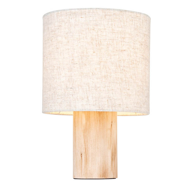 Abażurowa lampka nocna Durban 101680 drewniany beżowy