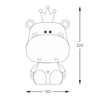 Lampka LED na komodę Hippo KDR-613B-PE Zumaline 3W 4000K fioletowa biała