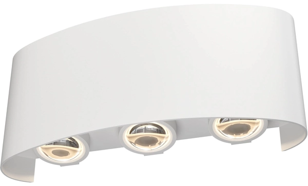 Dekoracyjny kinkiet elewacyjny Strato O417WL-L6W3K LED 6W biały