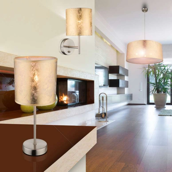 Kinkiet LAMPA ścienna AMY 15187W Globo abażurowa OPRAWA złota