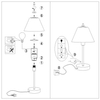 Stojąca LAMPKA nocna TOUCH 12561/21/12 Lucide szklana satynowa chrom biała