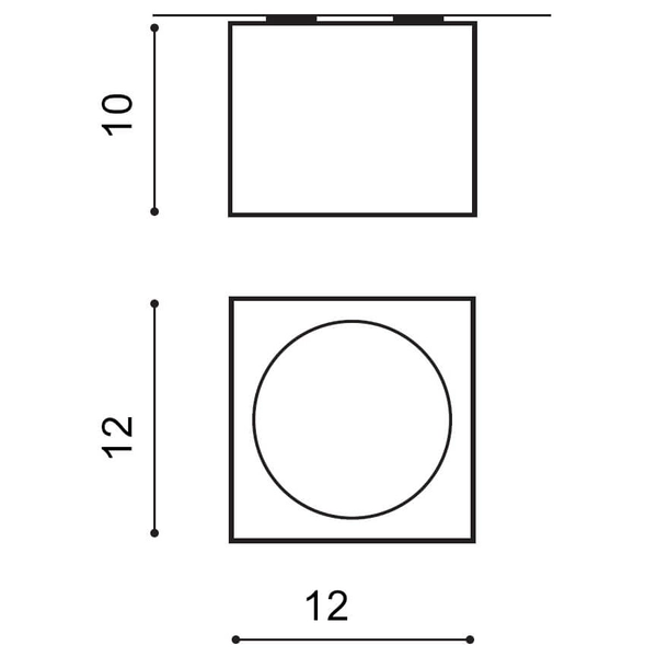 Lampa sufitowa Eco AZ4317 kostka cube do jadalni czarna