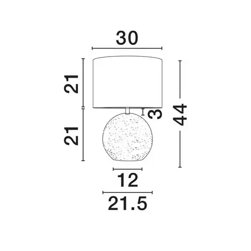 Skandynawska lampka nocna do sypialni SALONTE LE45285 beżowa