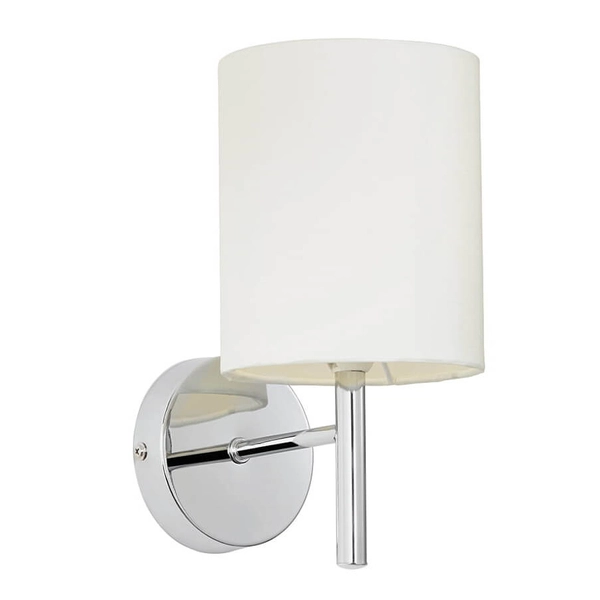 Kinkiet do salonu BRIO-1WBCH Endon z abażurem chrom biały