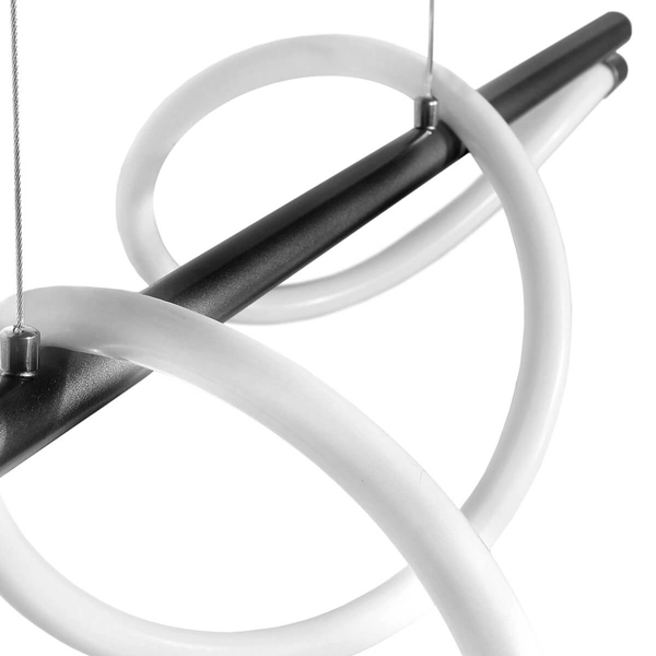 Ledowa lampa wisząca wąż Serpente 1159 55W 3000-6000K czarny biały