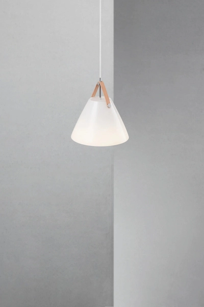 Szklana lampa wisząca Strap 84313001 Nordlux nordycka biała