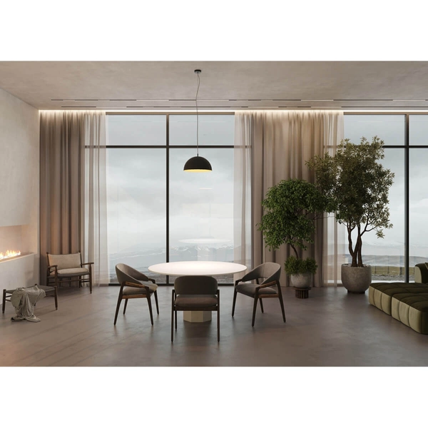 Zwieszana lampa kopuła Basic colors MOD168PL-01B Maytoni nad stół czarny