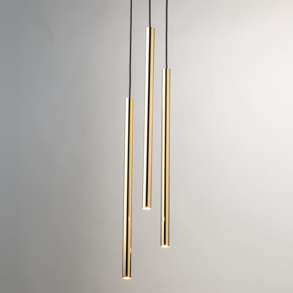 Lampa zwieszana Sopel 40738 Sigma tubka do sypialni czarna złota