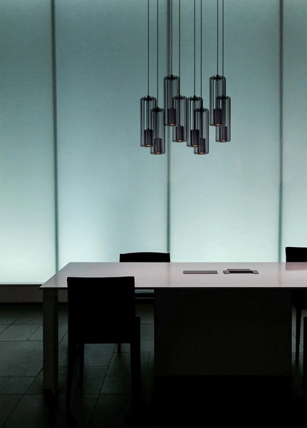 Wisząca lampa Falcon K-4933 kaskada nad łóżko czarna