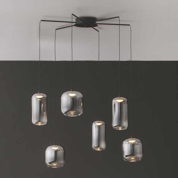 Salonowa lampa wisząca pająk ANUCO LE44614 LED 25W 3000K szary