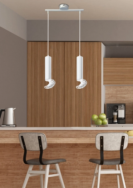 Lampa wisząca tuba 32-78636 Candellux do jadalni metalowa biała