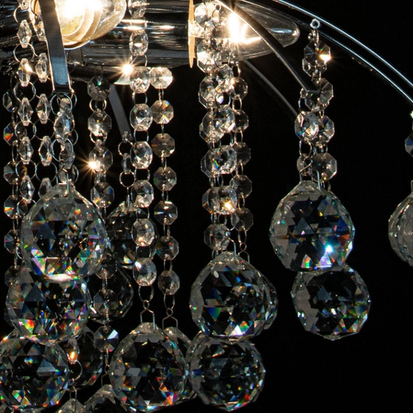 LAMPA wisząca Monte Carlo 6247/6 8C Elem kryształowa OPRAWA crystal ZWIS glamour chrom