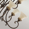 Lampa wisząca FE-DRAWING-ROOM9 9-punktowa nad stół brązowa