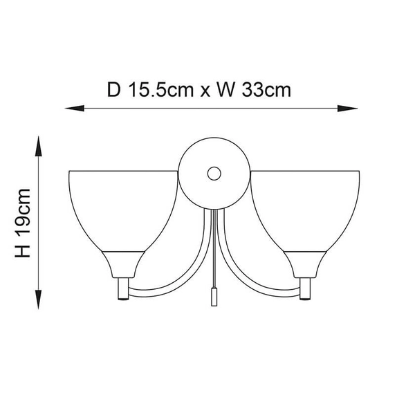 Podwójny kinkiet ścienny Alton 1805-2AN szklany mosiądz biały