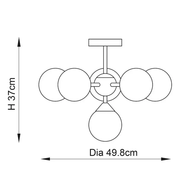 Sufitowa lampa do salonu Oscar 101147 loftowa czarny przydymiony
