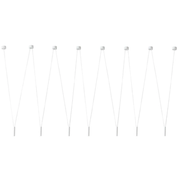 Loftowa LAMPA wisząca Viva VII Bianco Orlicki Design metalowa OPRAWA tuby ZWIS designerski biały