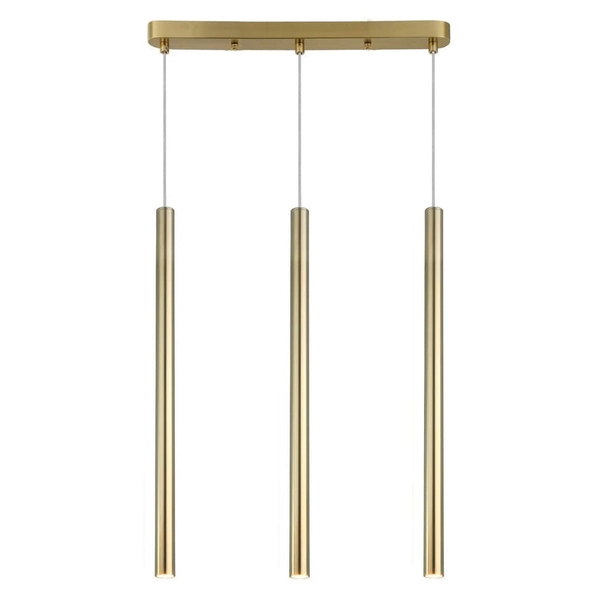 Potrójna lampa wisząca tuby Lungo LP-984/3L GD Light Prestige nad stół złota