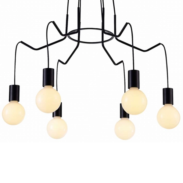 Wisząca lampa BASSO 36-71033 metalowa zwis hygge industrialny czarny