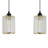Szklana lampa wisząca 6782/2 BL TR do jadalni czarna