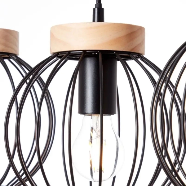 Potrójna lampa wisząca Sorana 99236/76 loftowa metalowa czarna