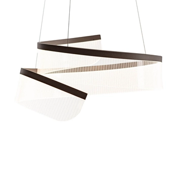 Lampa wisząca Rustin PND-58728-45W-3K Italux LED 45W 3000K kawowy przezroczysty