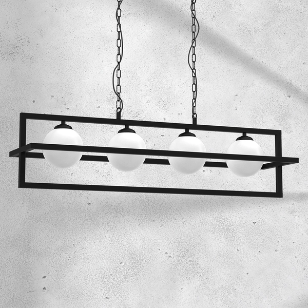 Wisząca lampa Diego MLP8570 szklane kule białe czarne