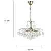 Żyrandol LAMPA wisząca Monte Carlo 6247/3 21QG Elem glamour OPRAWA crystal zwis mosiądz